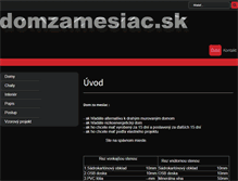 Tablet Screenshot of domzamesiac.sk
